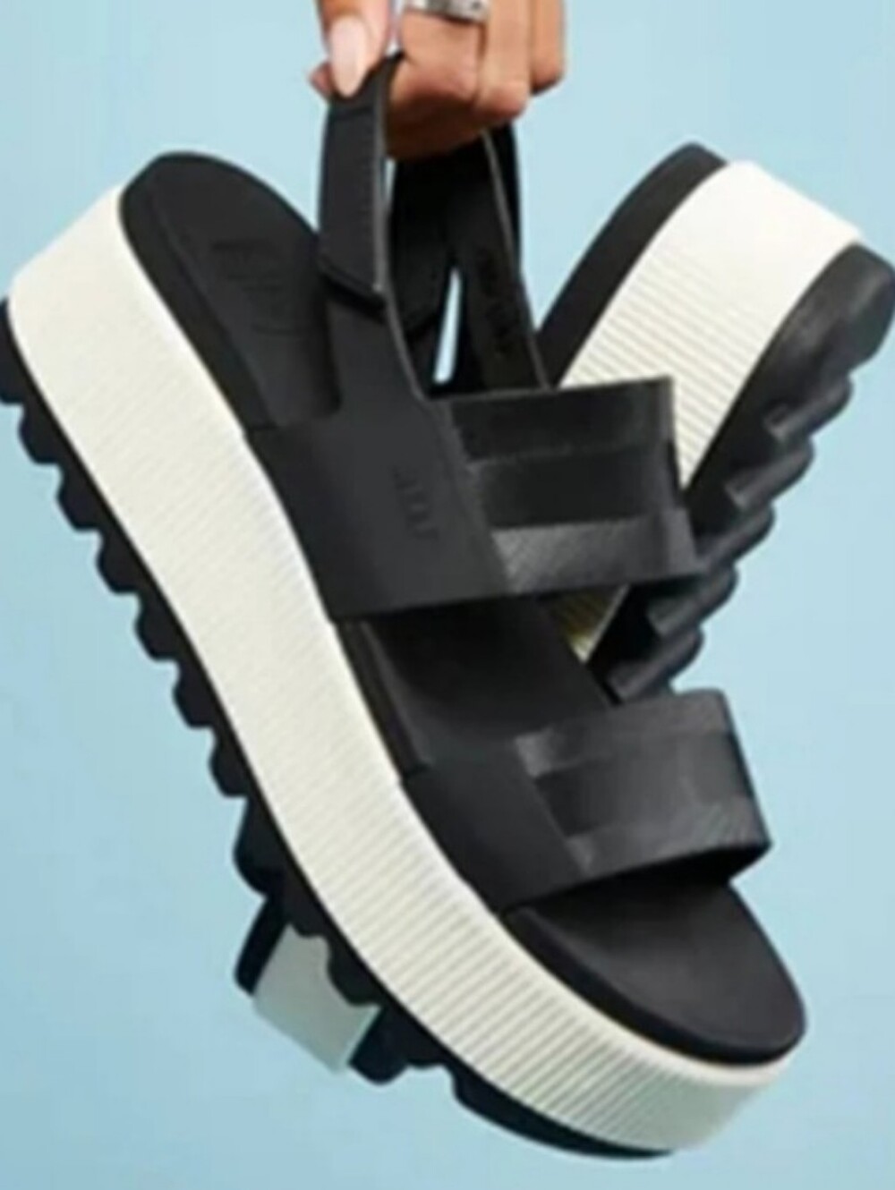 New Reef Women's Black Vintage Vista Higher Water Sandals Size 10